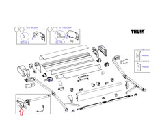 Thule Thule 9200 Endcap Main Housing 230V LH Wit <2022