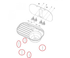 Dometic Dometic MO8821 Montageset (5st)