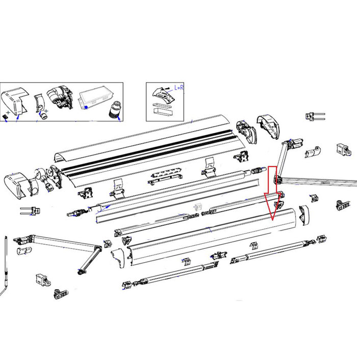 Thule Thule 6300 Lead Rail 5.00 Wit