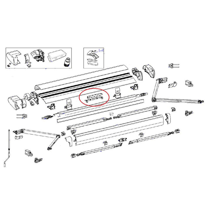Thule Thule 6300 Center Support Roller Tube