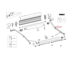 Thule Thule 8000 Knikarm rechts 3.5m