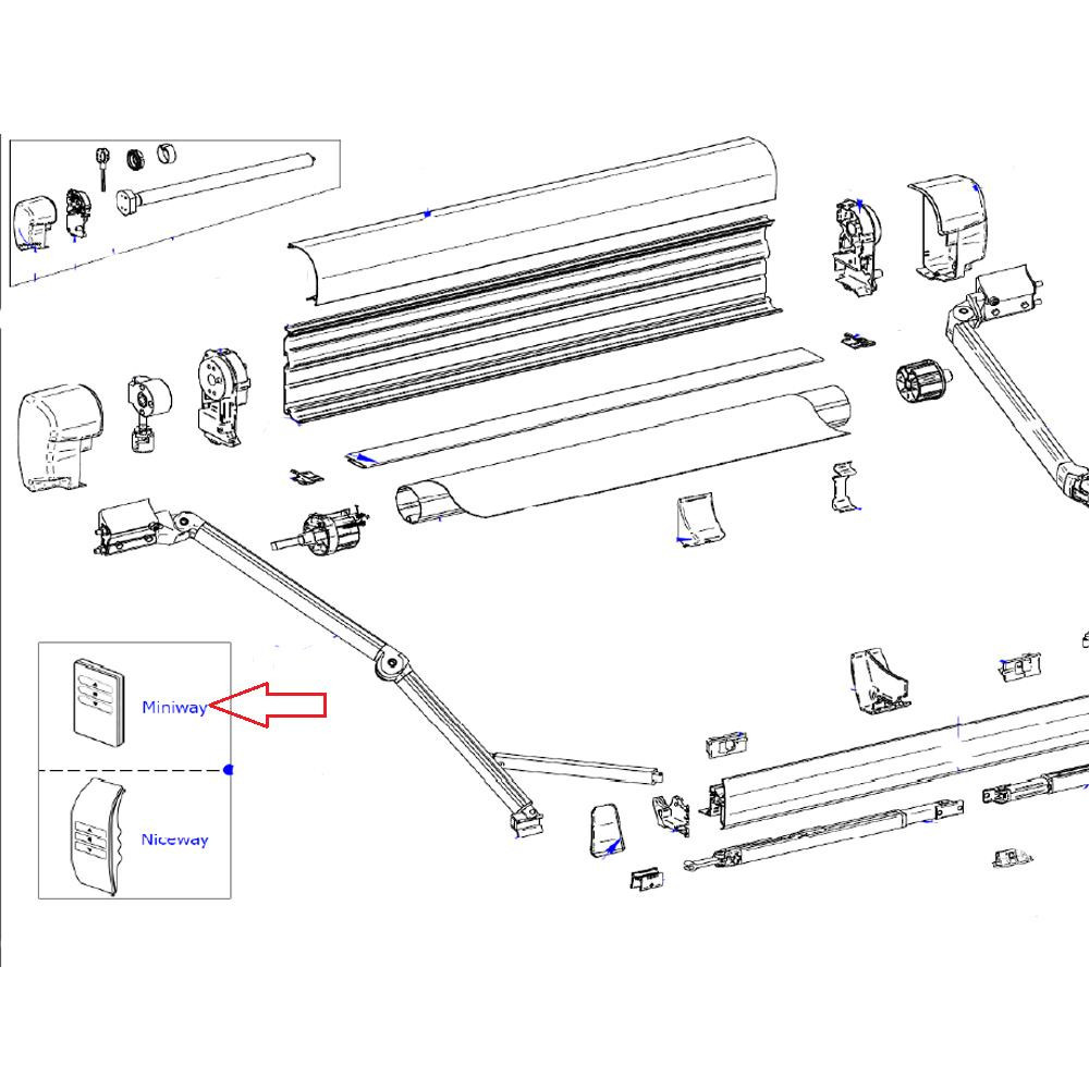 Thule Thule 8000/ 9200 Afstandsbediening <2016