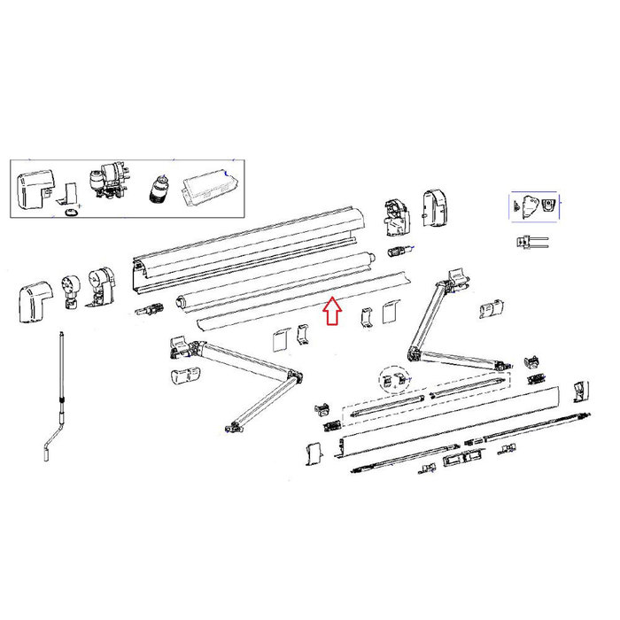 Thule Thule Support Roller Tube Aluminium 5200 3.00