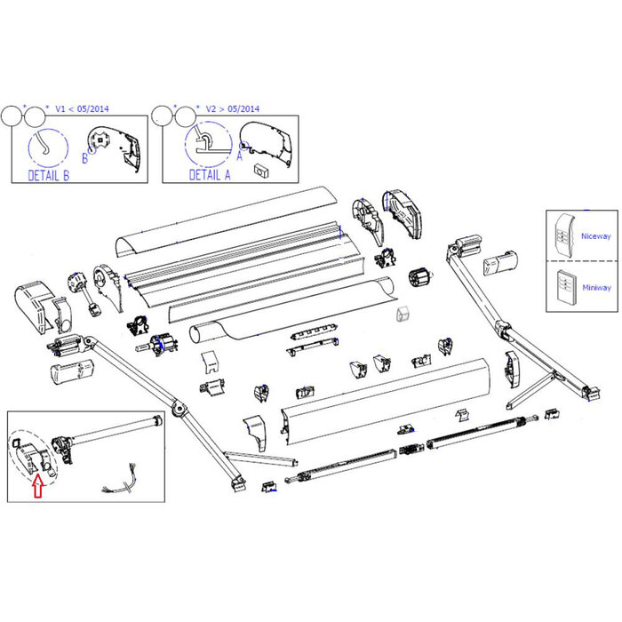 Thule Thule 9200 Eindkap Main Housing 220V Crème Links