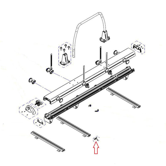 Thule Thule VeloSlide Cap Mounting Rail 6 stuks
