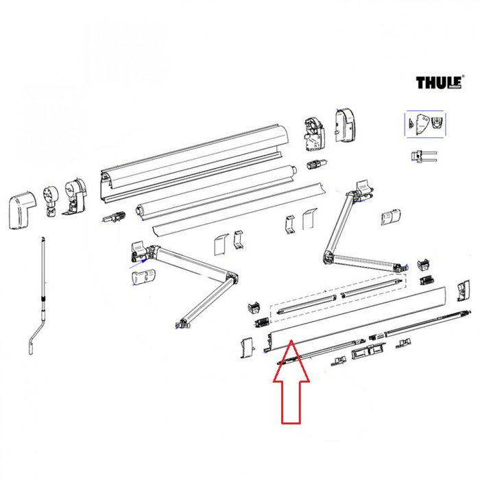 Thule Thule Lead Rail 5200 4.00 Antraciet