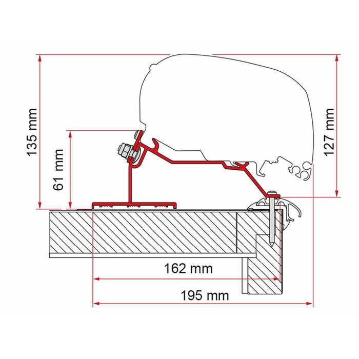 Fiamma Fiamma Caravan Roof Adapter 550 F65/F80