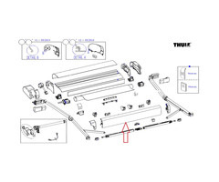 Thule Thule 9200 Lead Rail 550m Geanodiseerd