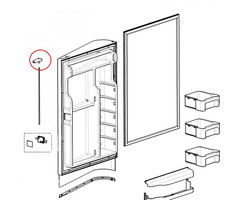 Dometic Dometic RMS8550 Knopset Deurvergrendeling Linker Scharnier