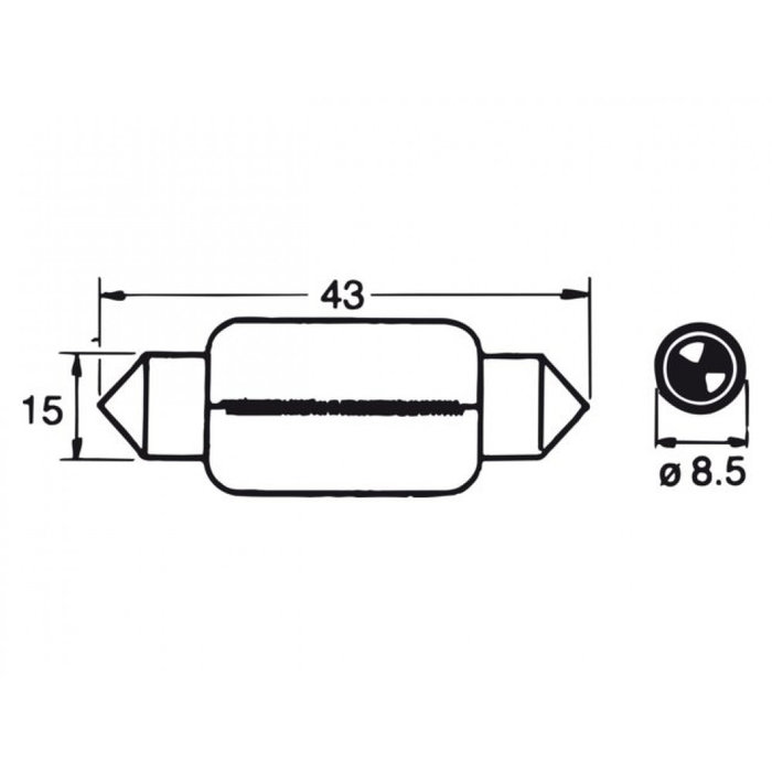 FjordOutdoor Buislamp 12V/18W 2st.