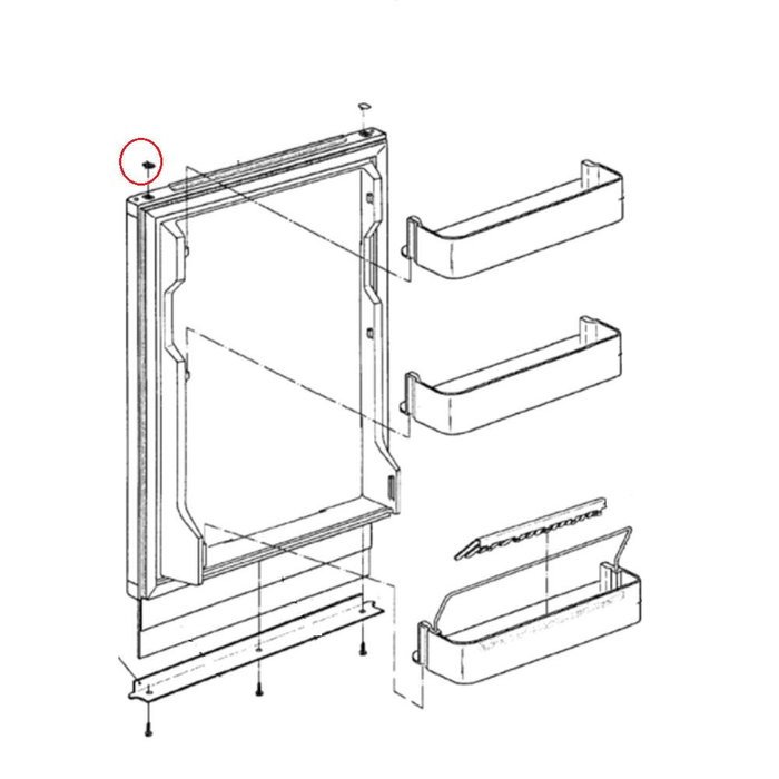 Dometic Dometic Vulplaatje Koelkastdeur Grijs-Bruin RM4230
