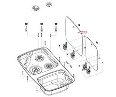Dometic Dometic Glasdeksel Kookdeel MO 7123
