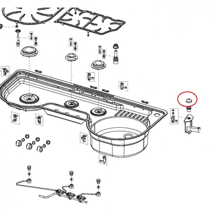 Dometic Dometic MO9323 Montageset Deksel (8 pcs)