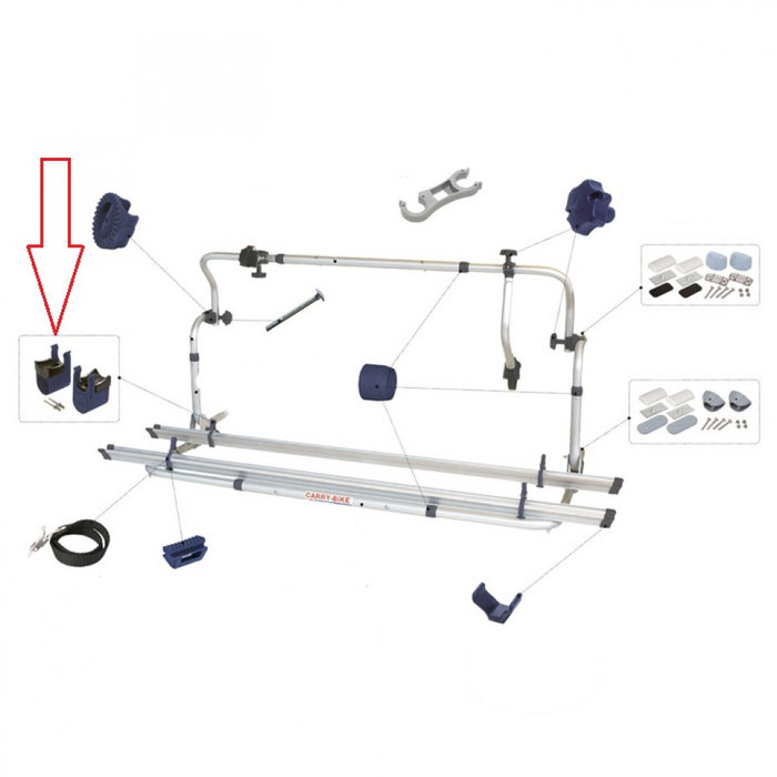 Fiamma Fiamma Buisklemhouder set 35mm L+R blauw 98656-141