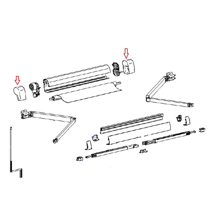 Thule Thule VW Carlifornia Luifel Eindkappenset