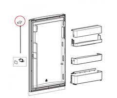 Dometic Dometic RMS8550 Knop Deurvergrend. Recht Scharnier