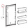 Dometic RMS8550 Knop Deurvergrend. Recht Scharnier
