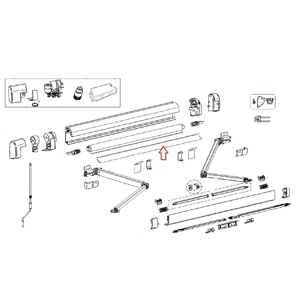 Thule Thule Support Roller Tube Aluminium 5200 3.50