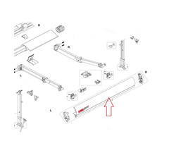 Fiamma Fiamma F65s Polar White 370 Leadbar met Eindkappen