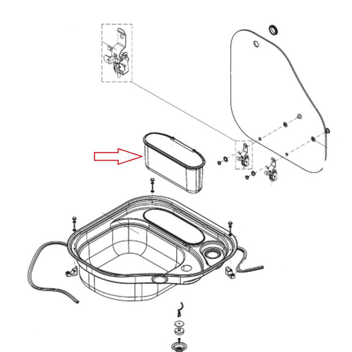 Dometic Dometic CE04 Wasbak Reservoir Kunststof