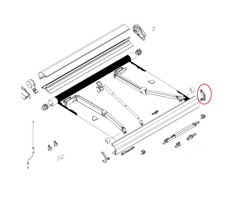 Dometic Dometic Eindkap Leadreail Rechts PR2000 Antraciet