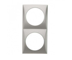 Berker Berker Afdekraam Pure 2-Vaks Chroom Mat