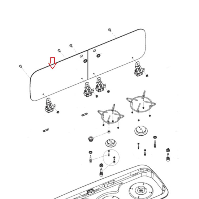 Dometic Dometic Glasdeksel Links MO9202 / MO9222