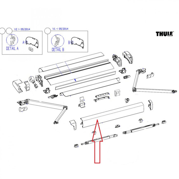 Thule Thule lead rail 6200 3,5m white