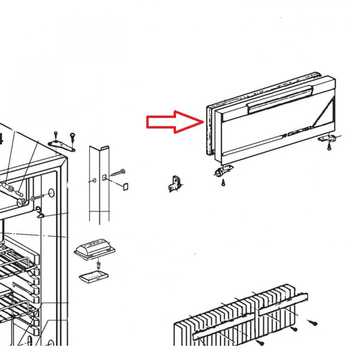 Dometic Dometic RGE200 Deurpaneel Vriesvak Compleet
