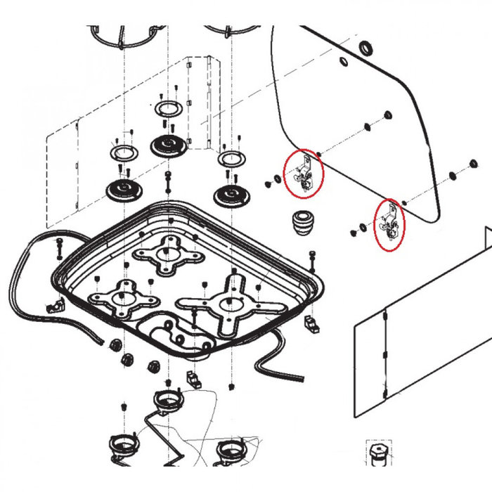 Dometic Dometic CE99-ZF460 Kit Scharnier Compleet (2pc)