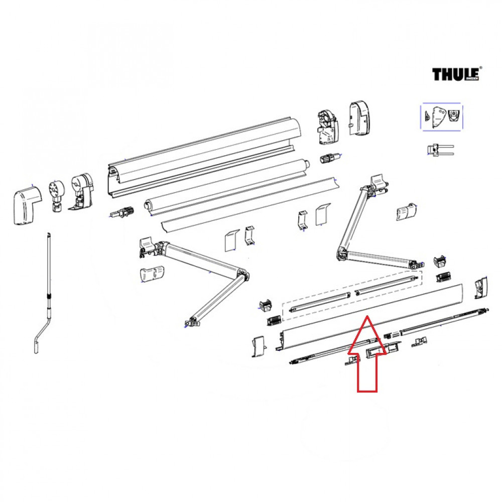 Thule Thule Lead Rail 5200 3.00 Wit