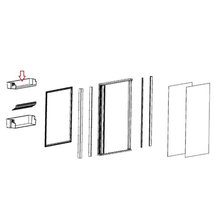 Dometic Dometic RMS10.5 Deurbakje boven