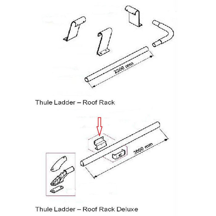 Thule Thule Ladder Roof Rack Bevestigingsbeugel
