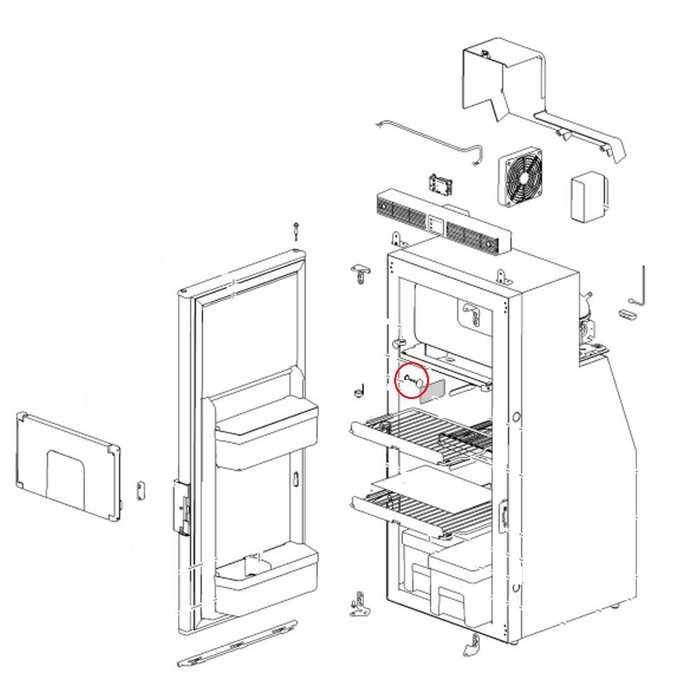 Thetford Thetford Schroef en Afdekkapje Binnenkant  (4x) T1090