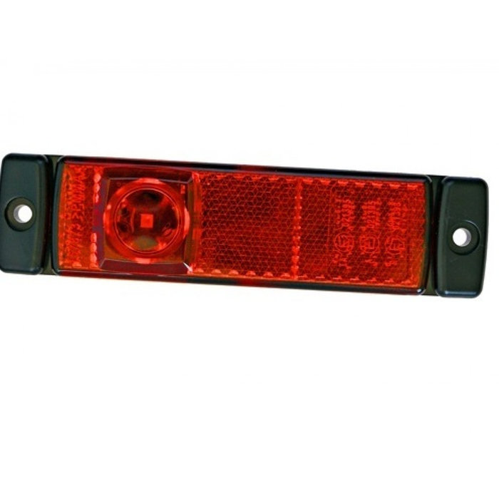 Hella Hella Markering LED met Reflector Rechthoekig Opbouw Rood 5mtr Kabel