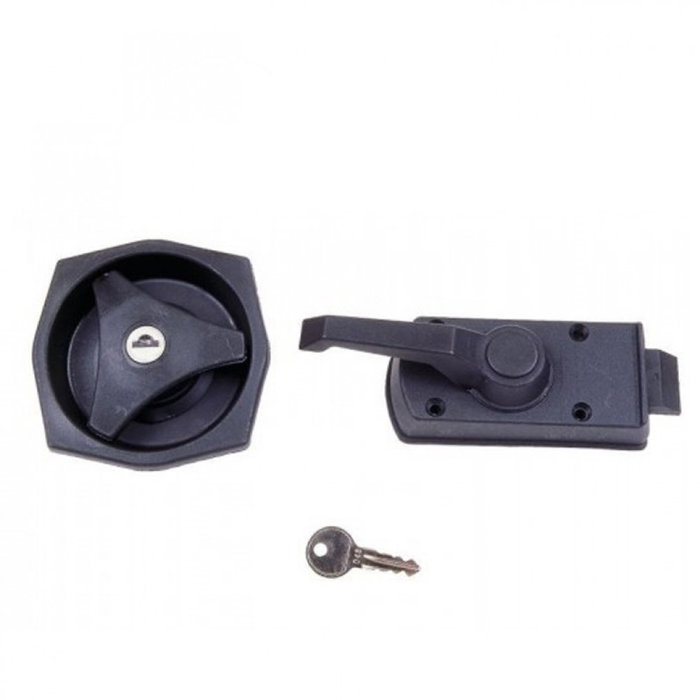 Fjord Outdoor Deurslot Zeshoekig met Hendel Rechts Zwart