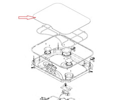 Thetford Thetford Hob 345 Komfoor Glasplaat