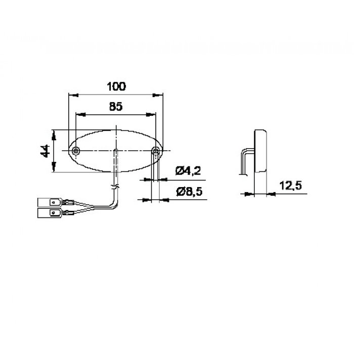 Jokon Jokon Zijmarkering LED SMLR2012 Ovaal Opbouw Oranje