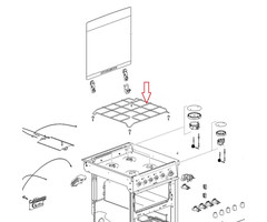 Thetford Thetford Caprice 4B 496 Fornuis Pannendrager