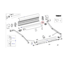 Thule Thule Eindkap Main Housing Bottom LH+RH 8000