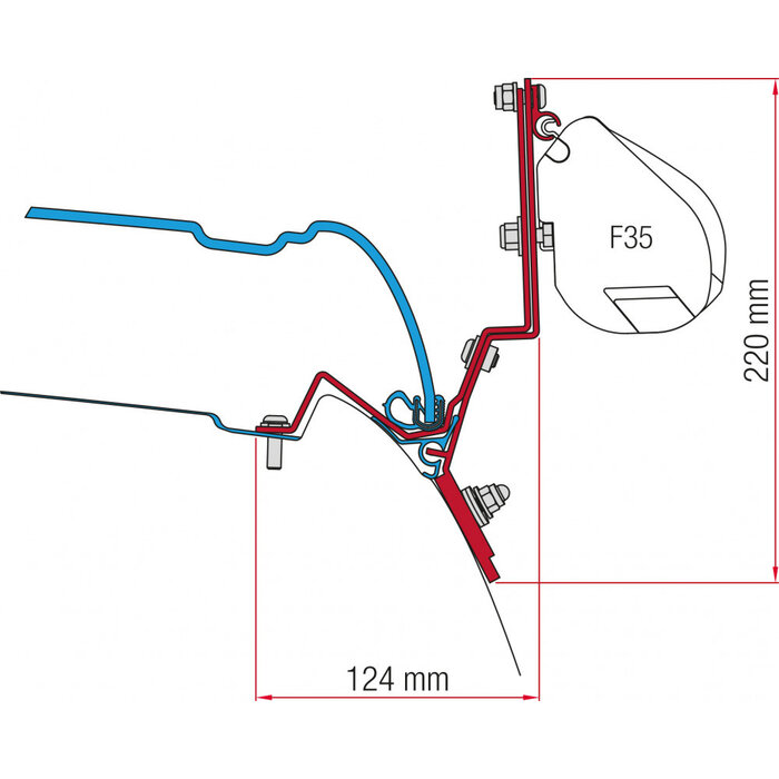 Fiamma Fiamma Mercedes V-Class/Marco Polo Kit H1-L2 >2014 F35/F45