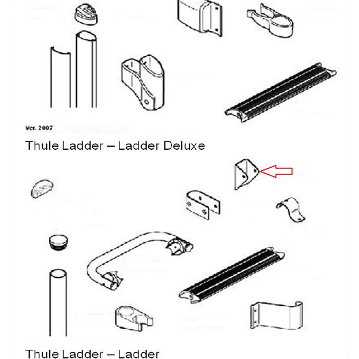Thule Thule Ladder Wandbevestigings Beugel 30mm Doosnede