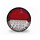 Jokon Knipper/ Rem/ Achterlicht LED 725 Rond Rood/Wit
