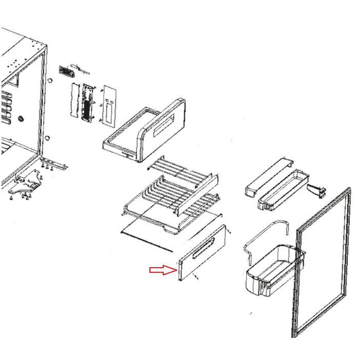 Dometic Dometic CRX1080 Deurpaneel Onder