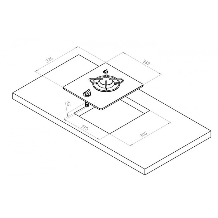 Navyload Navy Load Kookplaat 1-Pits 325x289