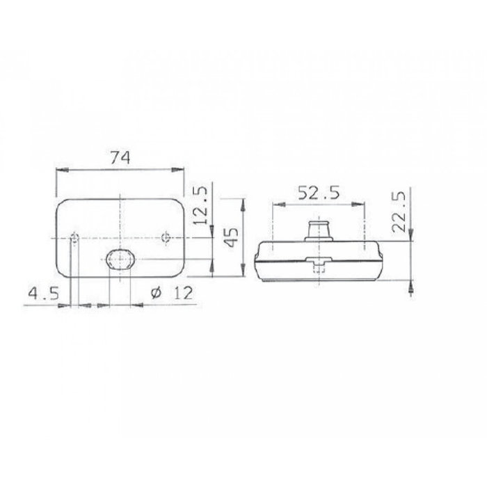 Jokon Jokon Breedtelicht PL130 Rechthoekig Opbouw Wit