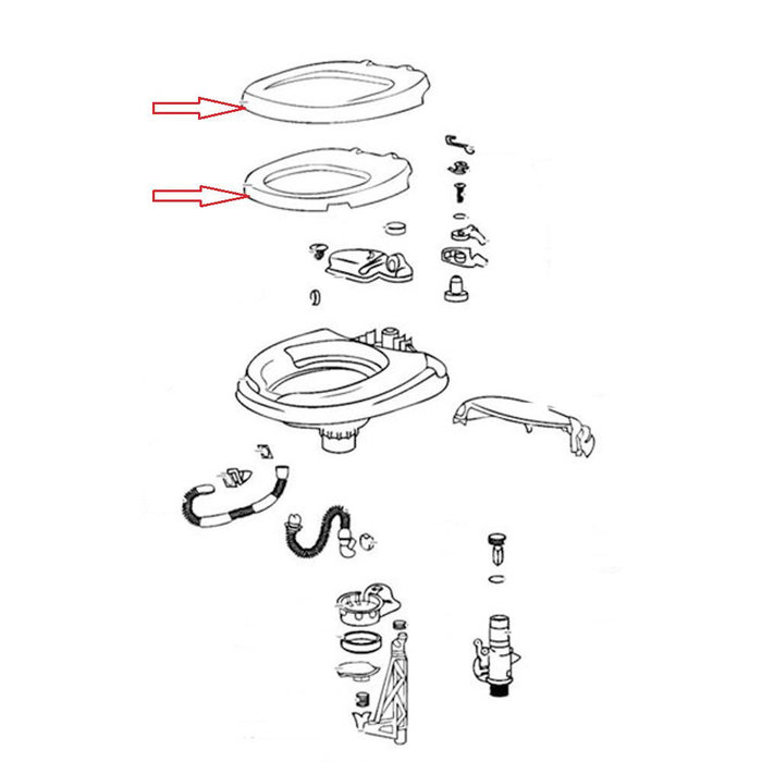 Thetford Thetford Aqua Magic IV Bril en Deksel wit