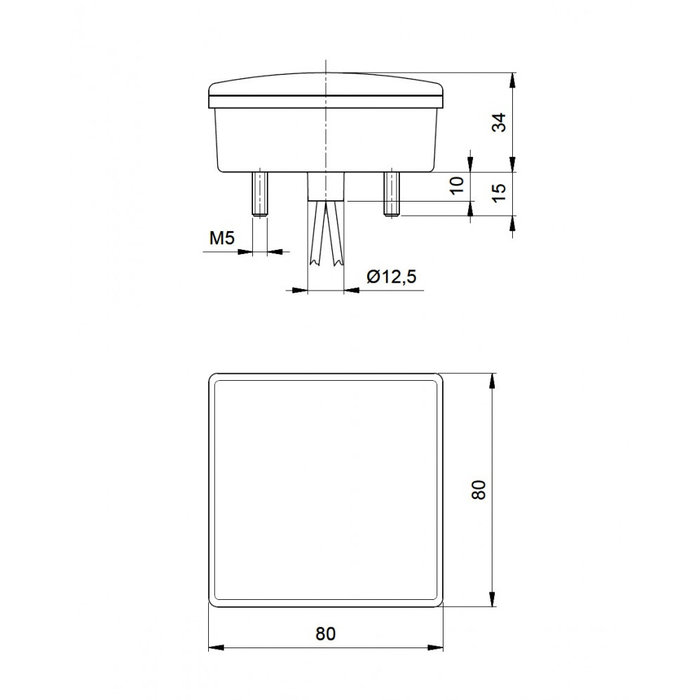 Jokon Jokon Achteruitrijlicht LED 280 Vierkant Wit