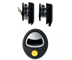 FjordOutdoor Deurslot Magic Zwart/Zilver Greep EXCL.Cylinder