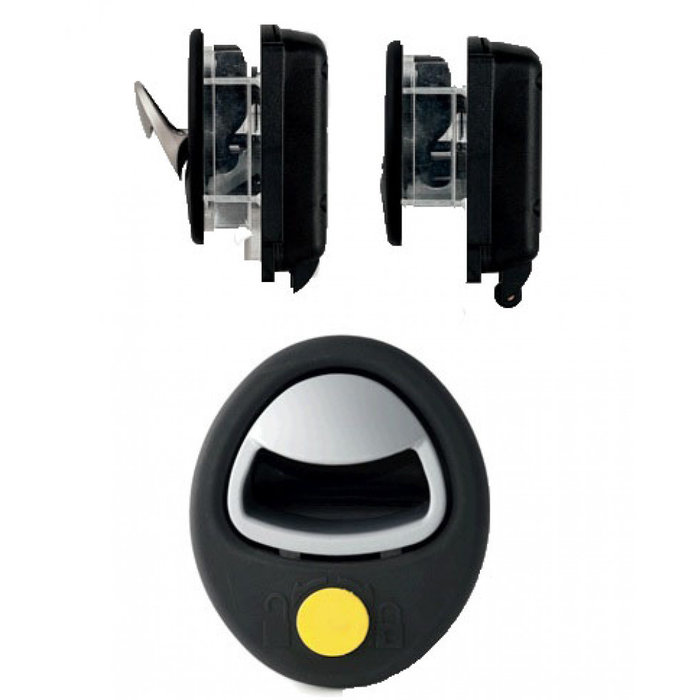 Fjord Outdoor Deurslot Magic Zwart/Zilver Greep EXCL.Cylinder